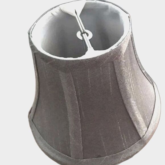 Silk Lampshade 2 Mini Chandelier Sconce Gray Elegant Chateau Victorian Regency - Picture 2 of 6